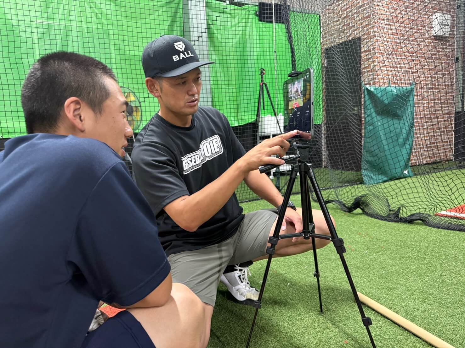 バッティングフォームの確認