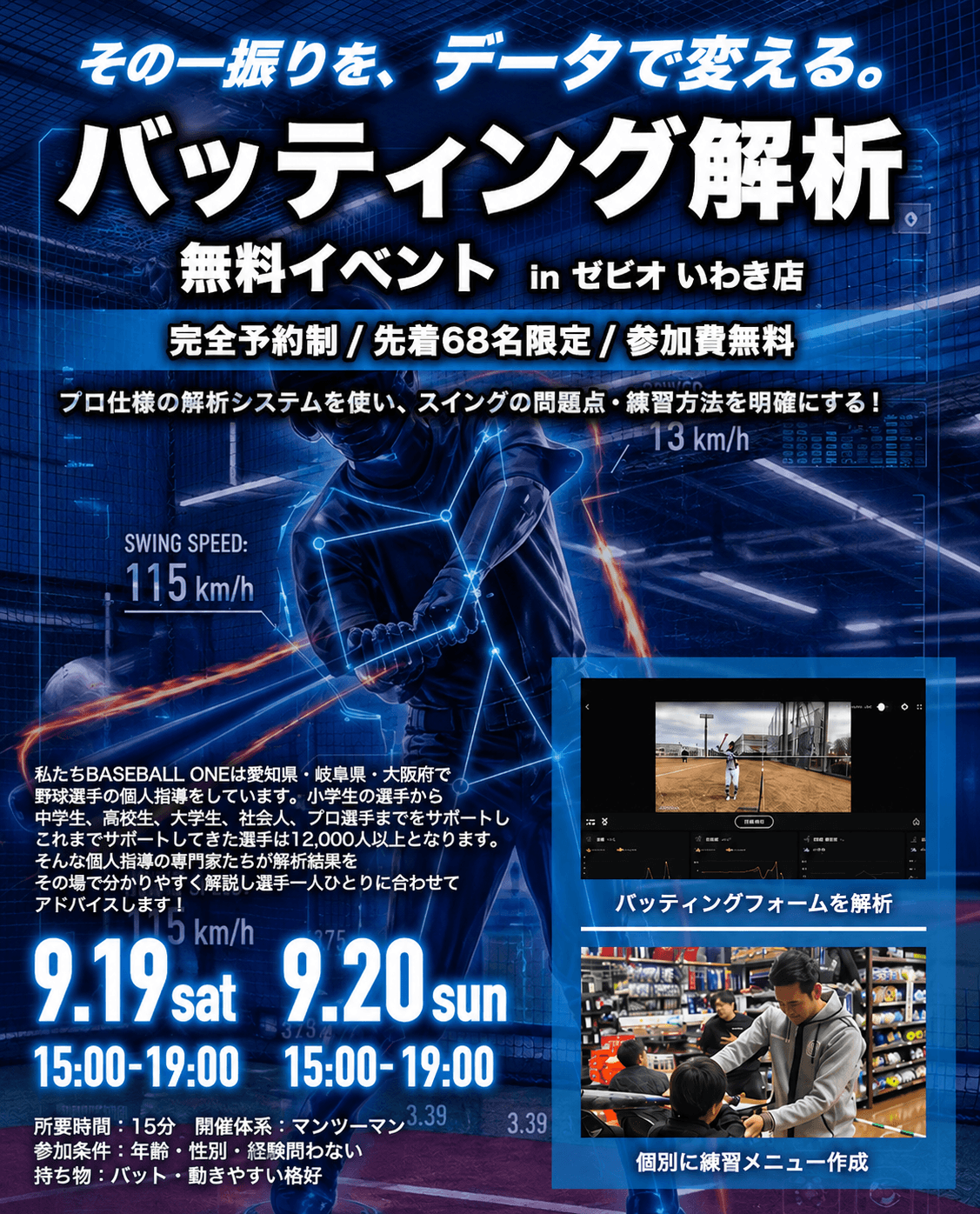 バッティング解析イベントの様子