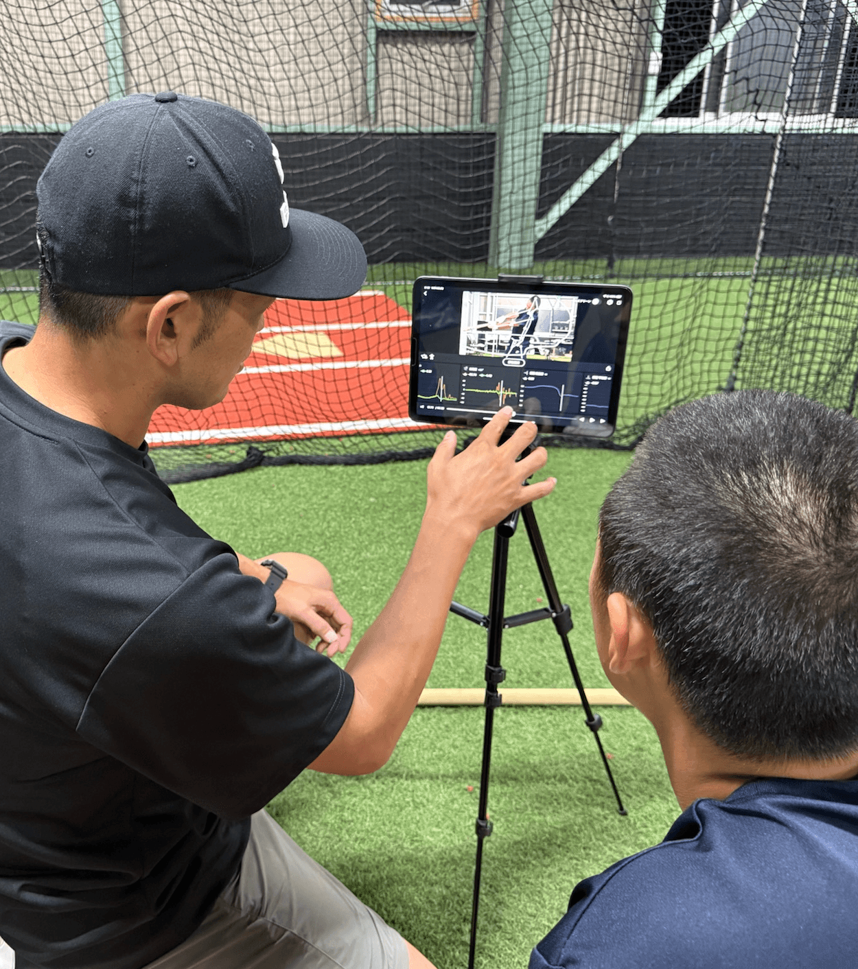 BASEBALL ONE 関フィールドの体験レッスンの様子