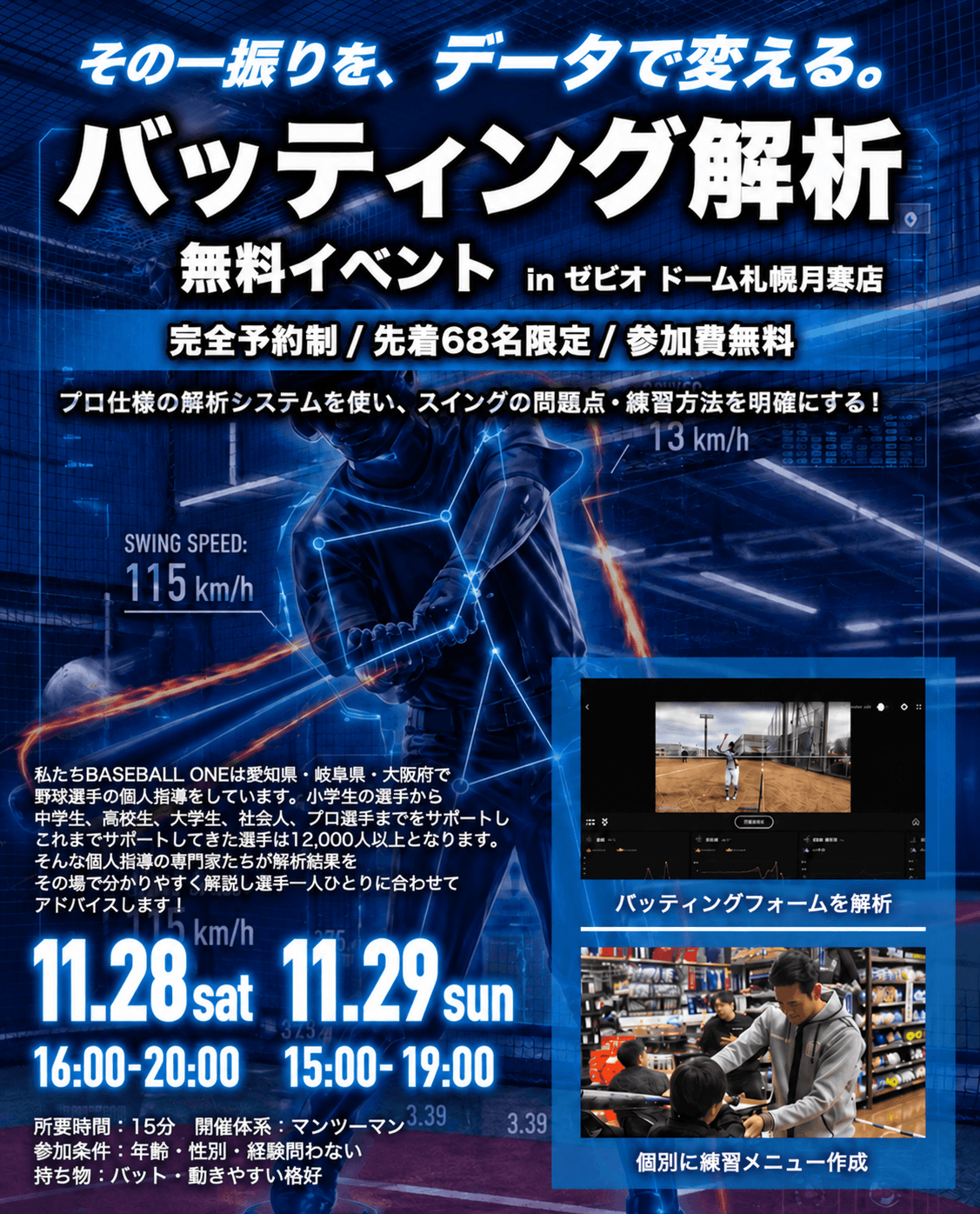 バッティング解析イベントの様子
